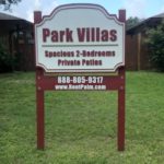 Installed Park Villas Apartments Monument Sign