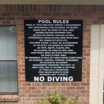Pool Rules sign