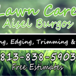 Vinyl Signs Lawn Care Business Cards